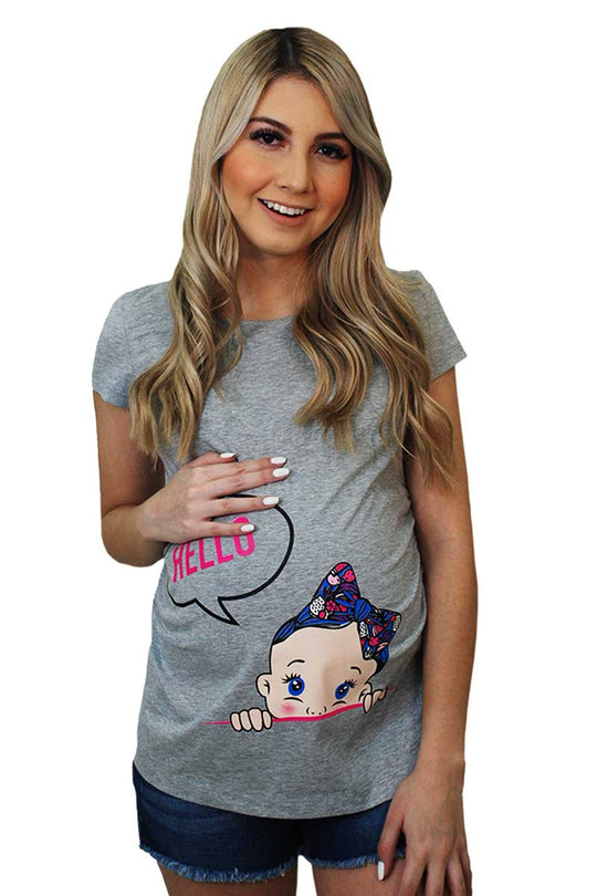 Playera de Maternidad Con Estampado de bebé