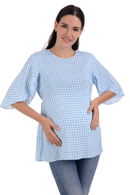 Blusa de maternidad con manga tipo mariposa