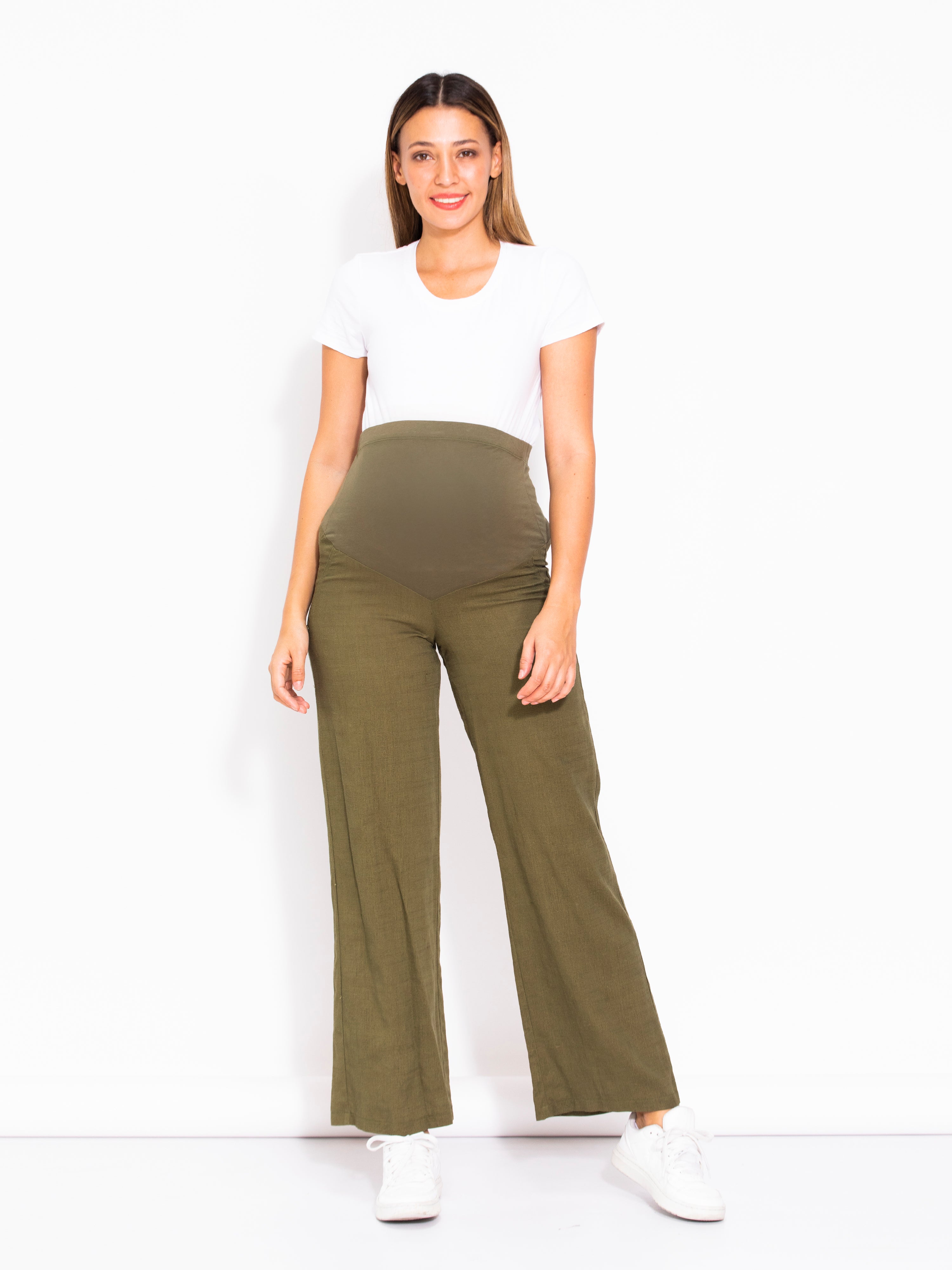 Pantalon De Maternidad Tipo Palazzo Holgado – MamaMia México