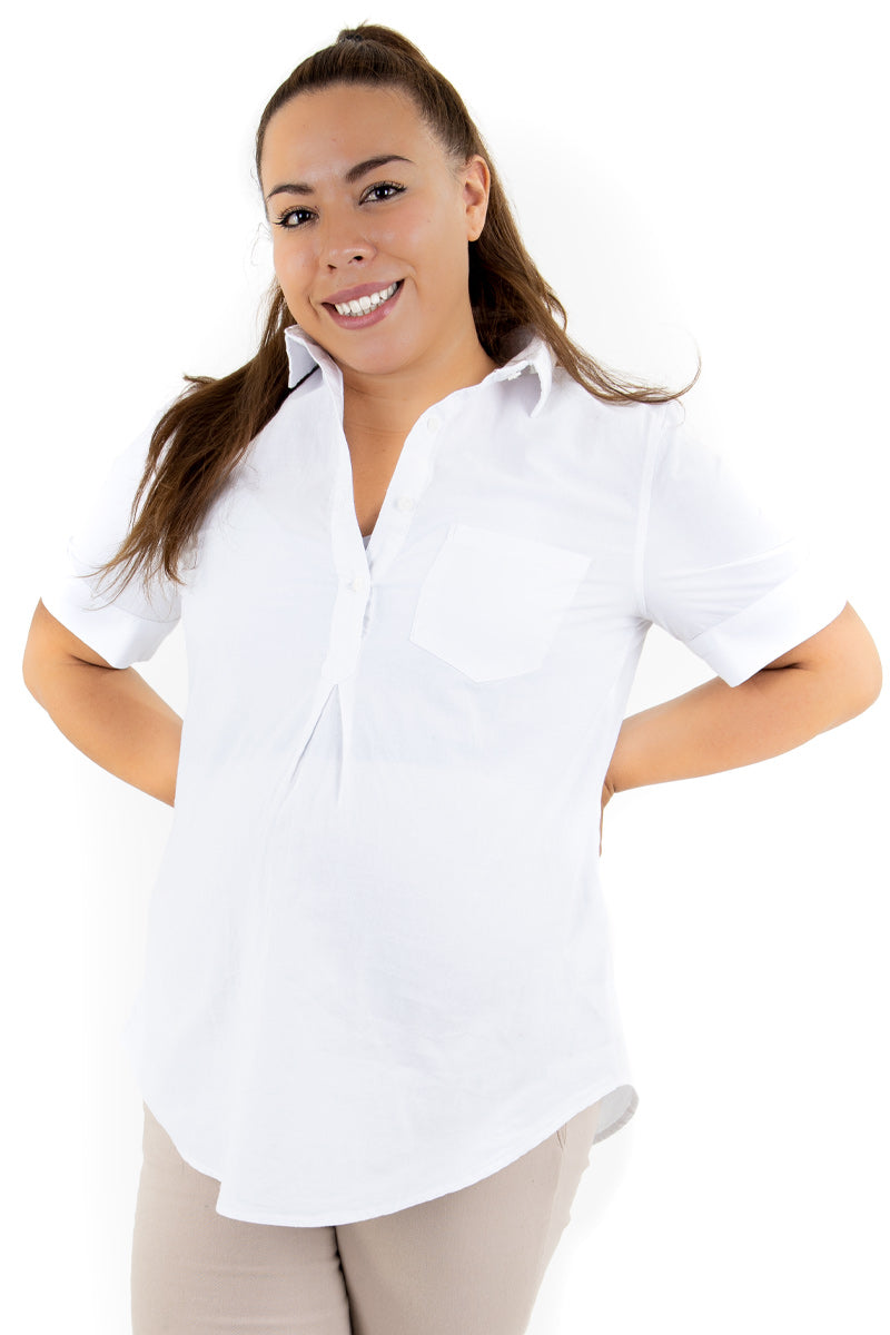 Blusa de Maternidad MAMA MIA Maternity tipo Camisera Entallado al