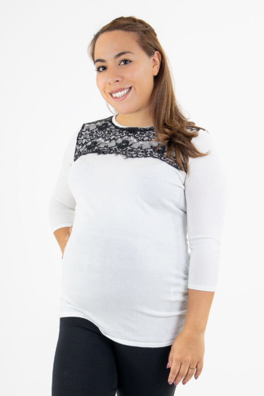 Sueter de Embarazo con bordado al Frente