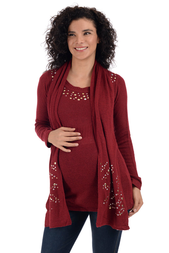 Sueter De Embrazada MAMA MIA MATERNITY Con Estilo Bufanda