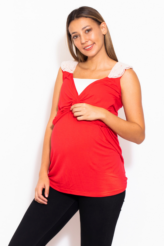 Blusa Casual De Maternidad Y LACTANCIA ¨PERLITAS¨
