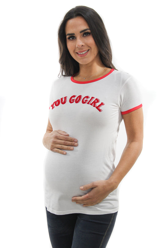 PLAYERA DE EMBARAZO ¨YOU GO GIRL¨