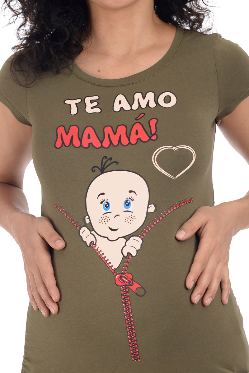 ir a buscar Progreso ajedrez Playera de embarazada MAMA MIA MATERNITY con estampado de bebé – MamaMia  México