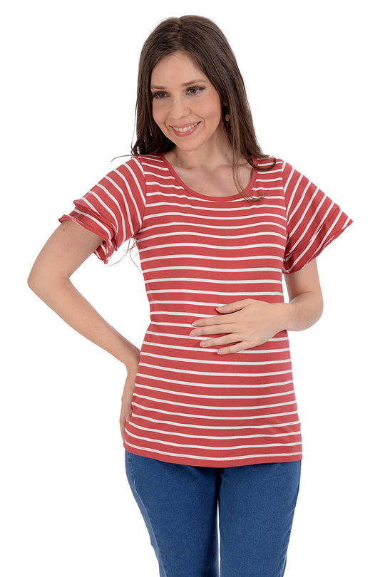 Playera de Maternidad MAMA MIA Amplia de Manga Corta