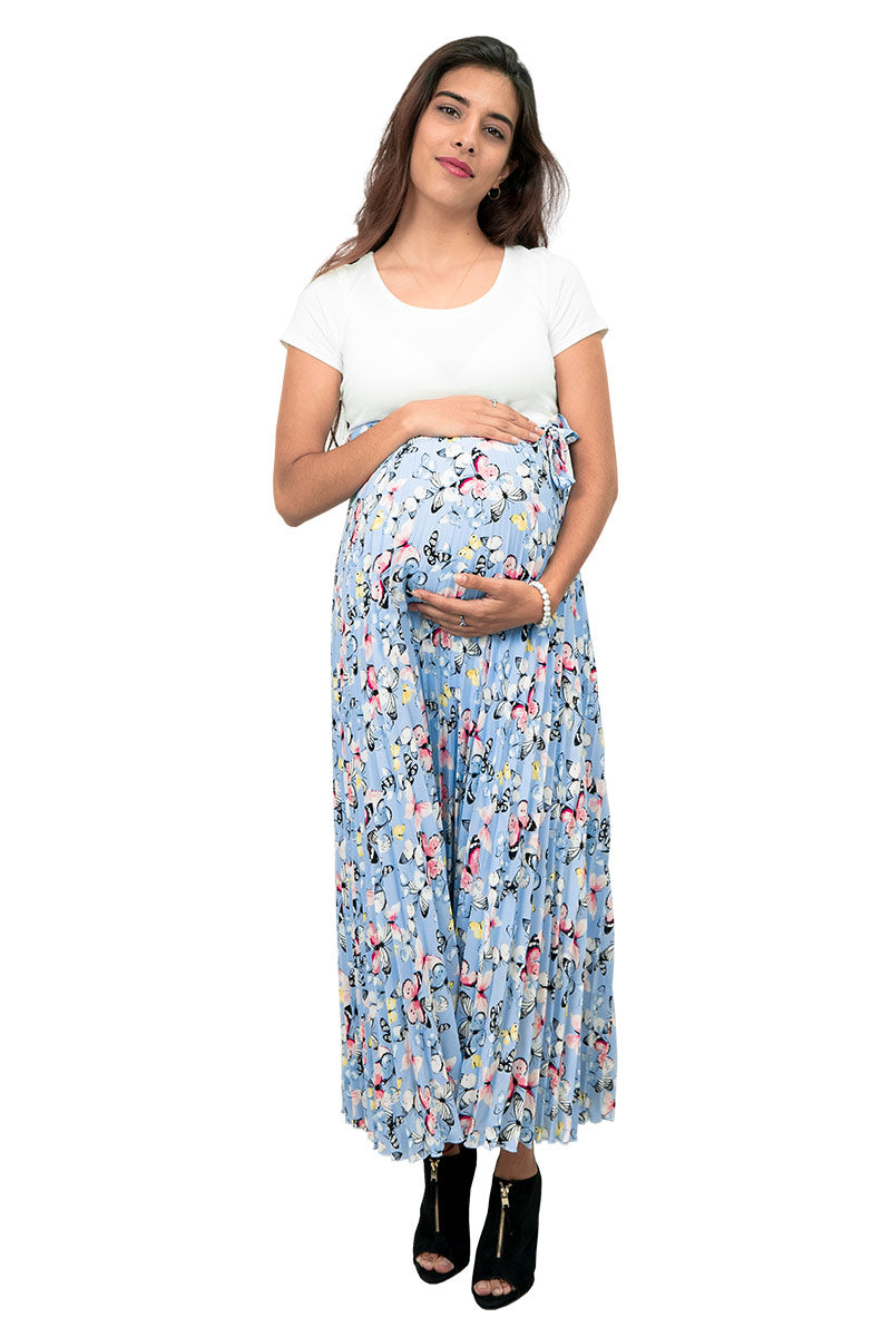 camisa tubo tapa Vestido De Flores Largo Para Embarazada – MamaMia México