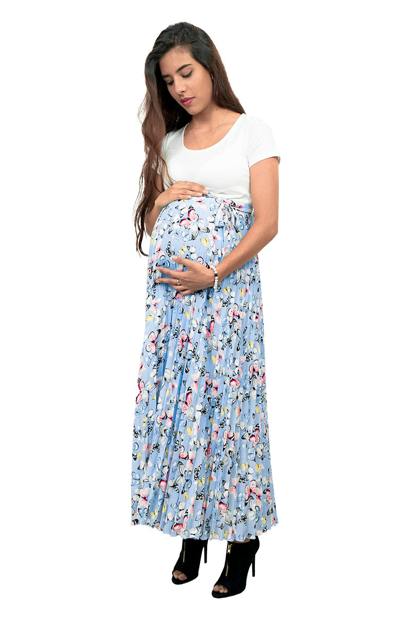 camisa tubo tapa Vestido De Flores Largo Para Embarazada – MamaMia México