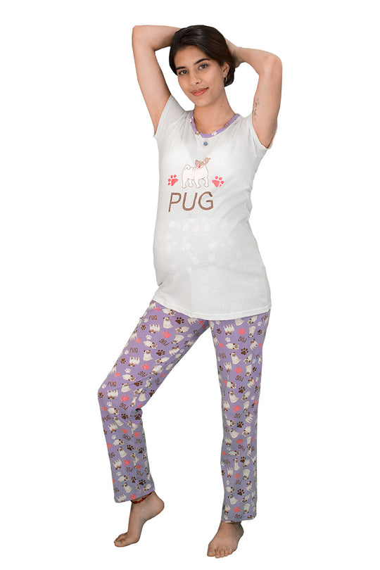 Pijama de Maternidad con Estampado