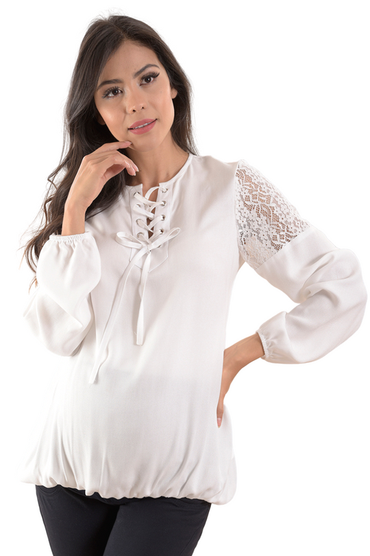 Blusa Para Embarazada Casual De Manga Larga