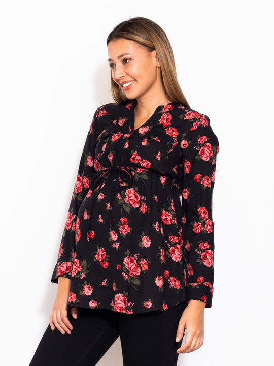 BLUSA DE EMBARAZO "ROSAS"