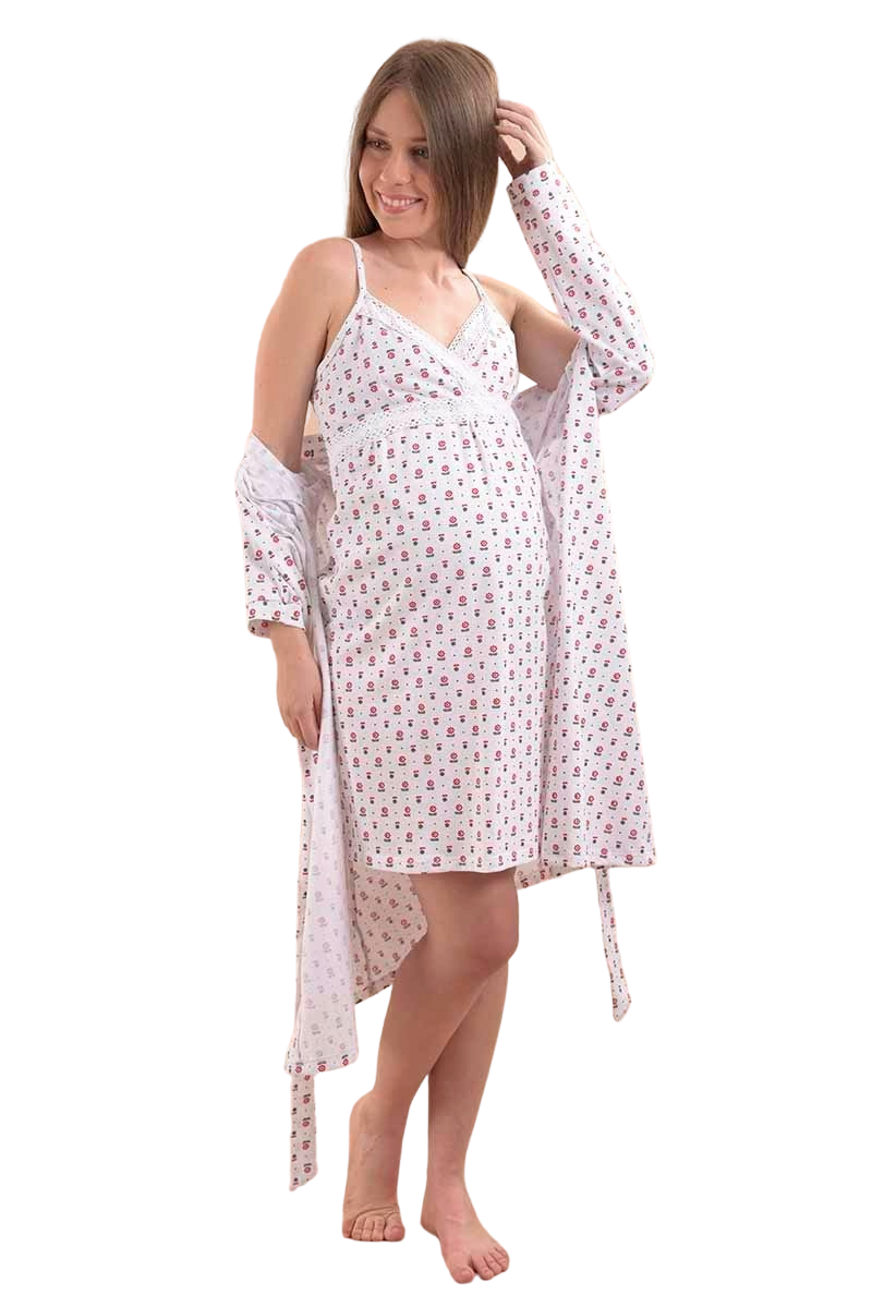 Bata de parto y parto para hospital, con bolsillos, espalda abierta, pijama  de lactancia para mujer, camisón de maternidad
