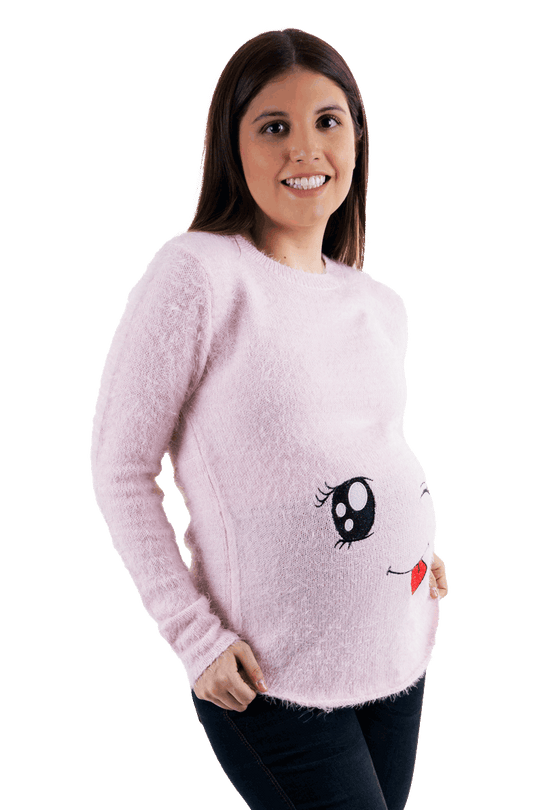 Sueter MAMA MIA Maternity Con Estampado de Carita