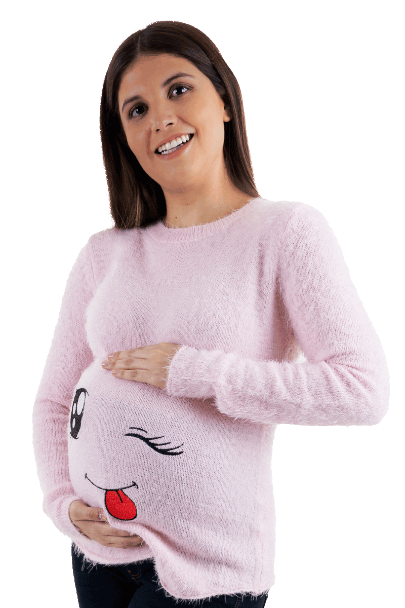 Sueter MAMA MIA Maternity Con Estampado de Carita