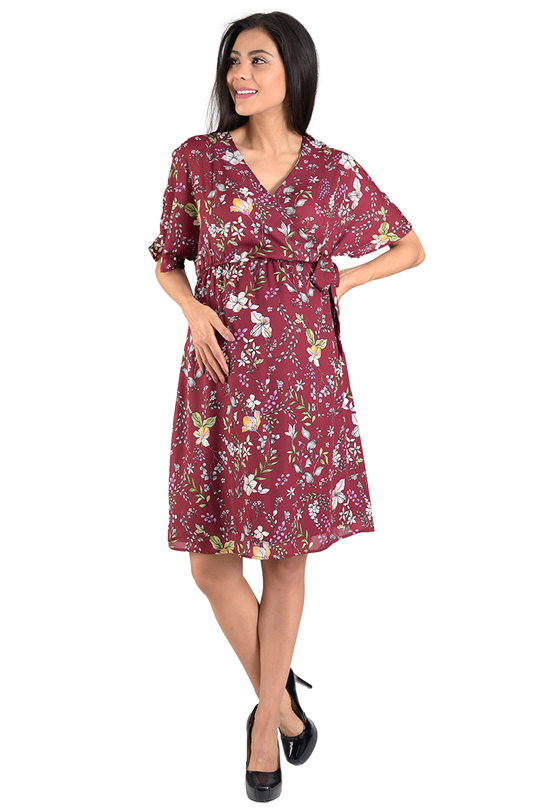 Vestido Para Embarazada Corto De Flores