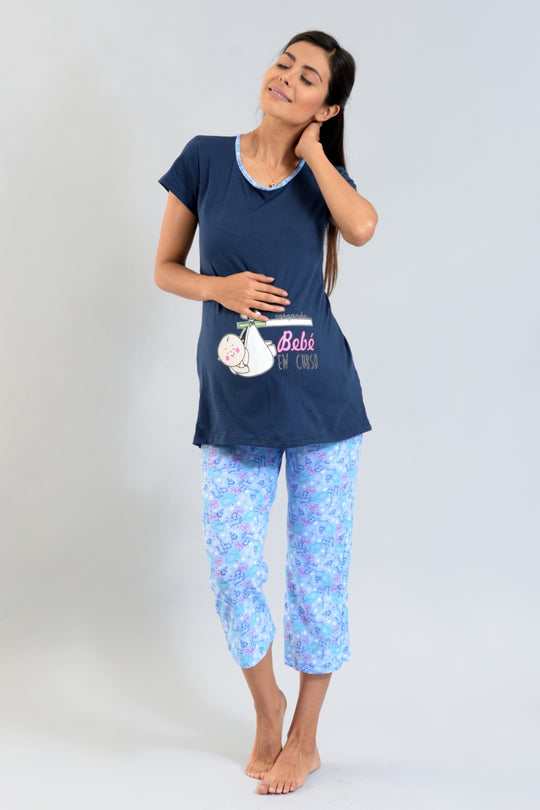 Pijama de Maternidad "Drawings"