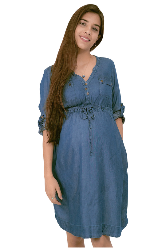 Vestido de Mezclilla Para Embarazadas
