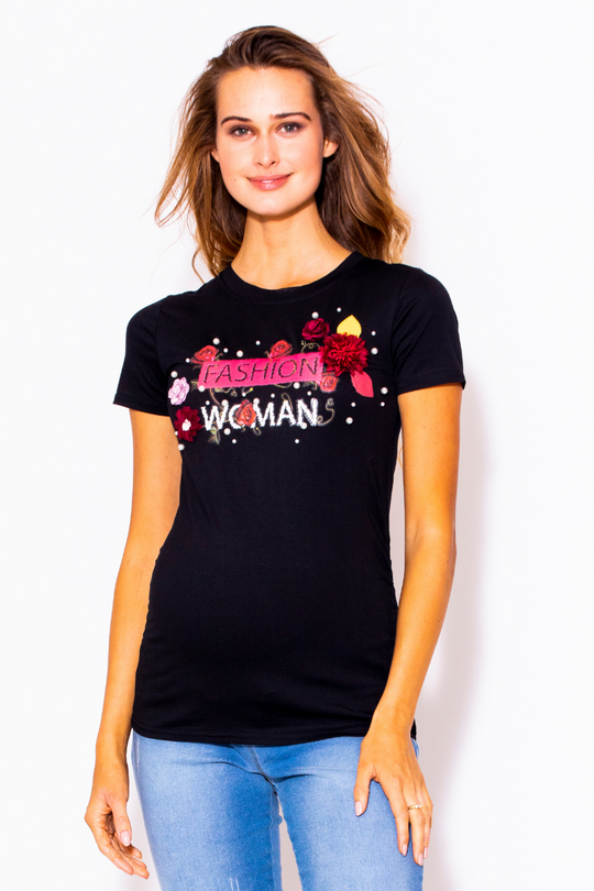 PLAYERA DE EMBARAZO "FASHION WOMAN"
