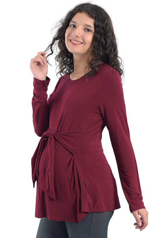 BLUSA DE EMBARAZO "WINE"