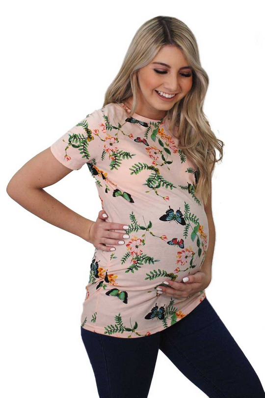 PLAYERA DE EMBARAZO "BUTTERFLIES"