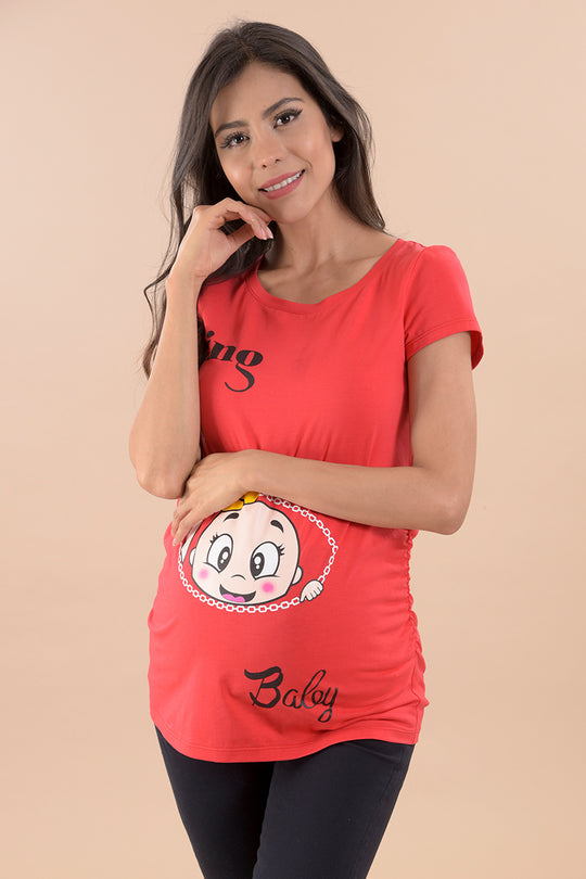 Playera Estampada De Maternidad