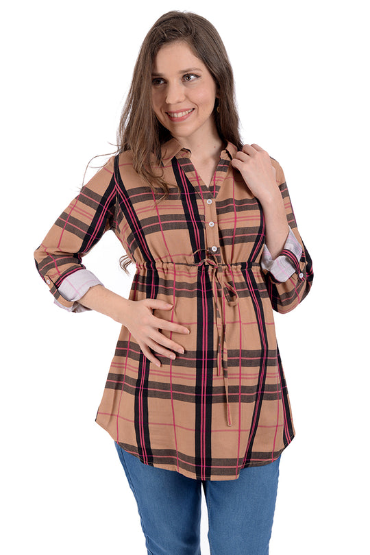 Blusa de Maternidad MAMA MIA Maternity Classic Vintage Check.