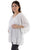 Blusa para embarazada con bordado al frente y transparencia en la espalda