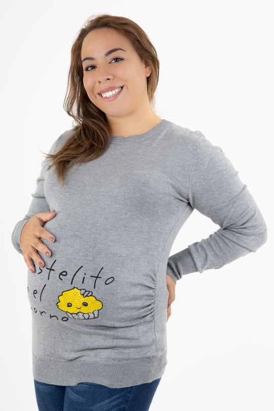 Sueter de Embarazo con estampado "Pastelito en el Horno"