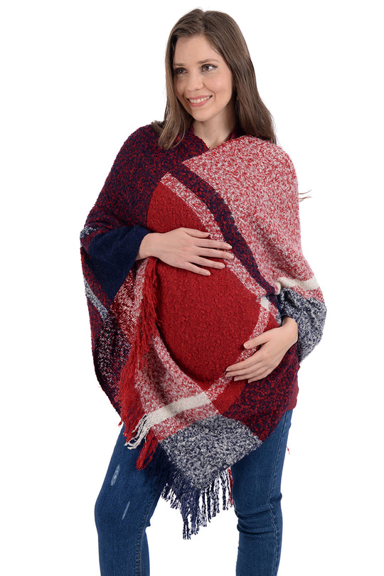 Poncho de Maternidad MAMA MIA Maternity Con Patrón Asimétrico